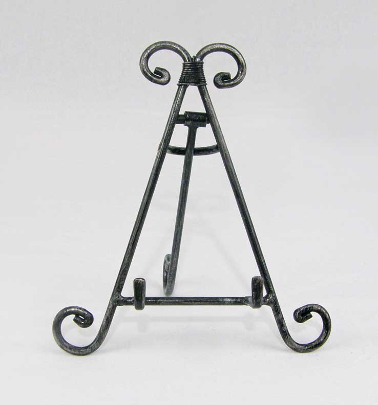 Tabletop Display Easels - Pewter, Copper, Iron - 13H